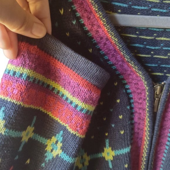 Marsh Landing Vintage Full Zip Nordic FairIsle  Sweater M - LAST CHANCE - Picture 4 of 10